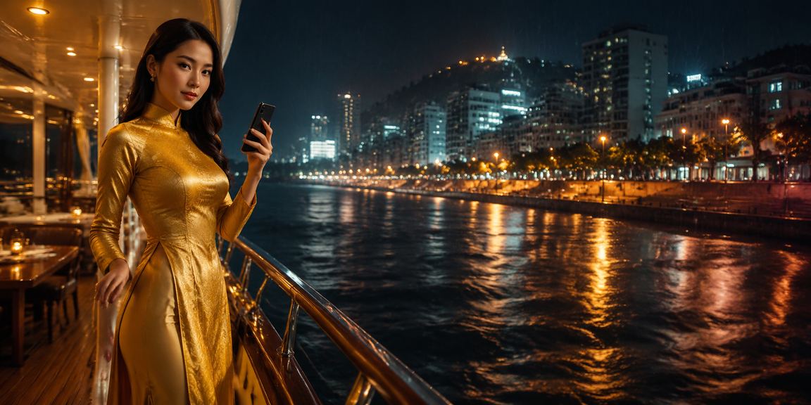 Cô gái Vũng Tàu mặc áo dài theo dõi cược thể thao trực tuyến